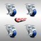 Service Caster 3 Inch SS Solid Polyurethane Swivel Top Plate Caster Set with Brake SCC SCC-SS20S314-SPUS-TLB-4 - alternate 3